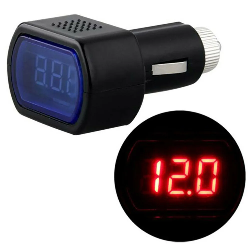 Kaufe Zigarettenanzünder-Voltmeter, tragbare LED-Digitalanzeige,  Volt-Tester, elektrischer Spannungsmesser für Auto, Auto, Fahrzeug,  Batterieüberwachung, 8–30 V, Schwarz