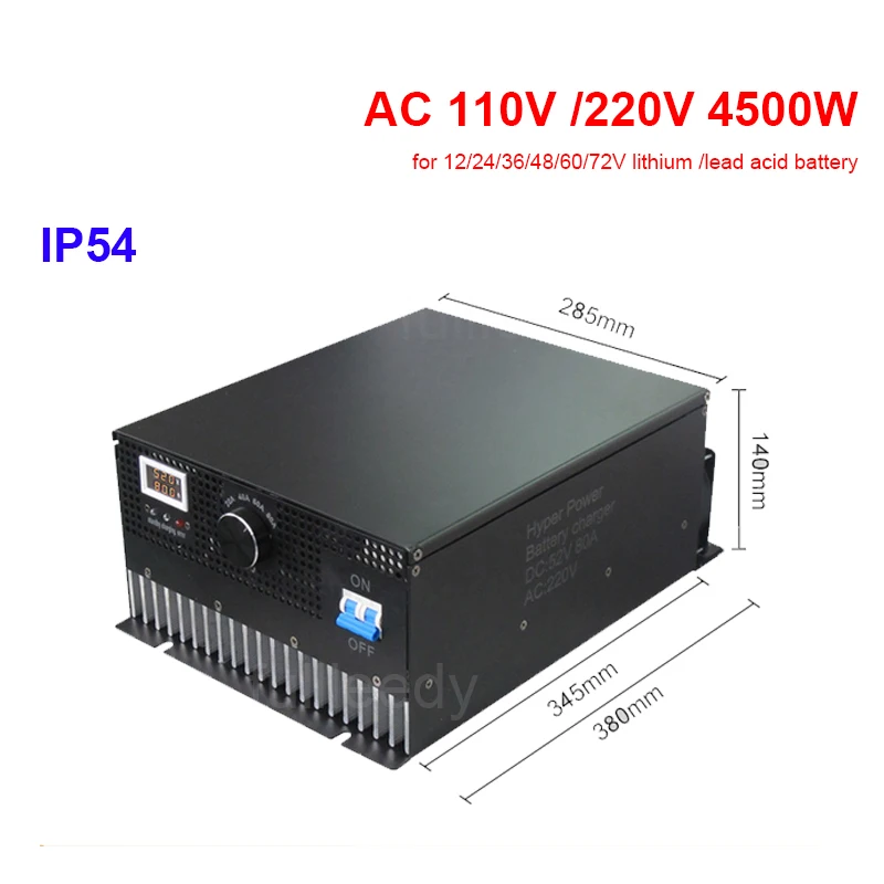 Lifepo4 리튬 이온 스마트 충전기, 6000W, 4500W, 48V, 100A, 72V, 50A, 54.6V, 60A, 58.4V, 80A, 58.8V, 50.4V, 80A, 72V, 100A, 50.4