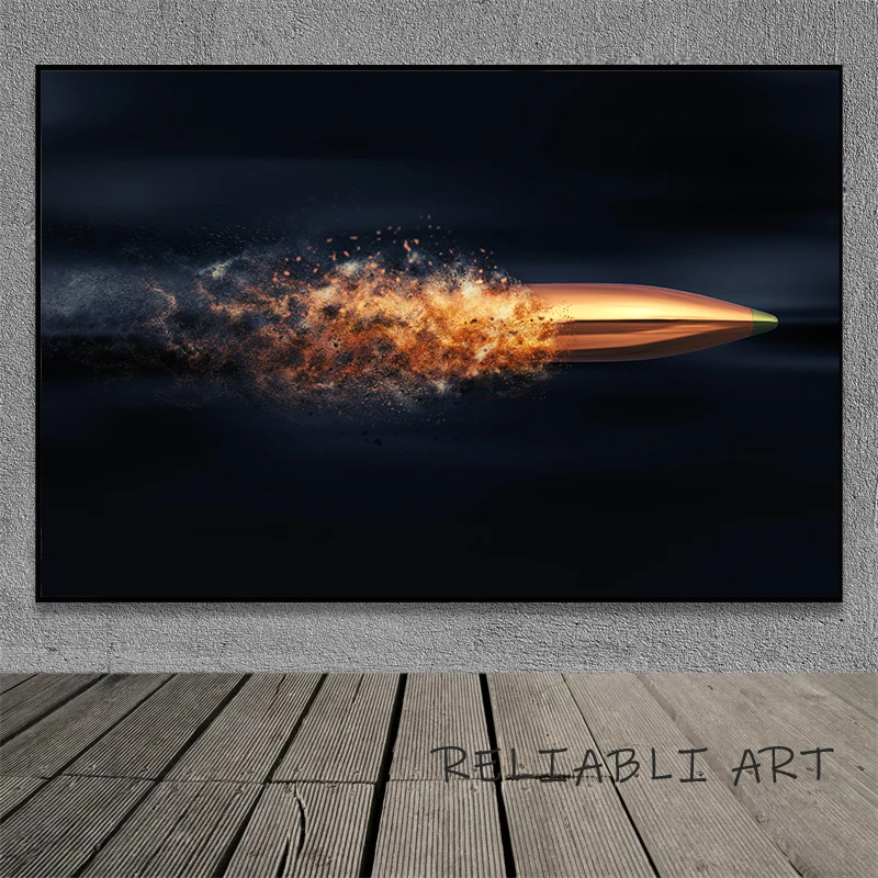 Vintage Weapons Guns Ammo Wall Pictures All Bullet Canvas Painting Wall Art Arms Posters and Prints for Living Room Home Decor