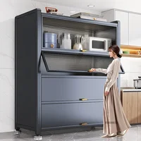 Modern Simple Kitchen Cabinet Home Storage Cabinet Multi-functional Multi-layer Kitchenware Storage Kitchen Furniture Cabinets 1