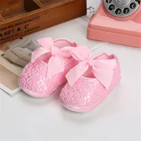Summer Princess Ribbon Bow Toddler Shoes For Baby Girls Hollow Out Crochet Prewalker Cartoon First Walker Shoes Zapatillas NiñO 2