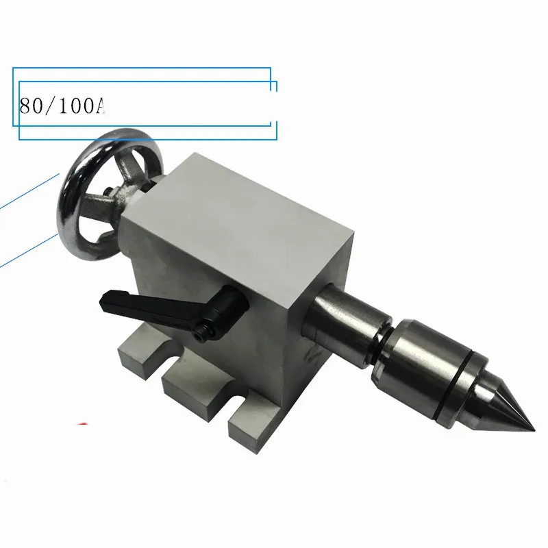 

65mm Center Height MT2 Tailstock Use for 80mm Chuck 4th Axis CNC Machine Drilling and Milling Router
