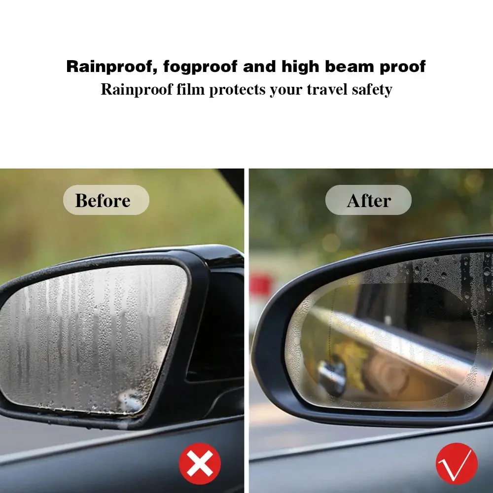 Rear View Mirror 2/5 Pcs Car Side Waterproof Anti-Fog Film Side Window Glass Film Car Glass Accessories