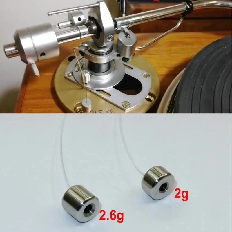 Peso Anti-skate in acciaio inossidabile 2/2.6g per giradischi Pro-ject