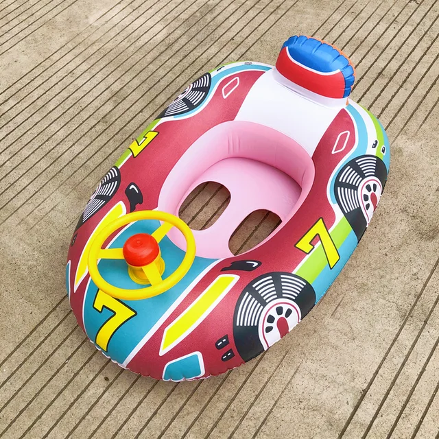 Inflatable Float Seat Baby Swimming Circle Car Shape Toddler Swimming Ring Kid Child Swim Ring Accessories Water Fun Pool Toys 6