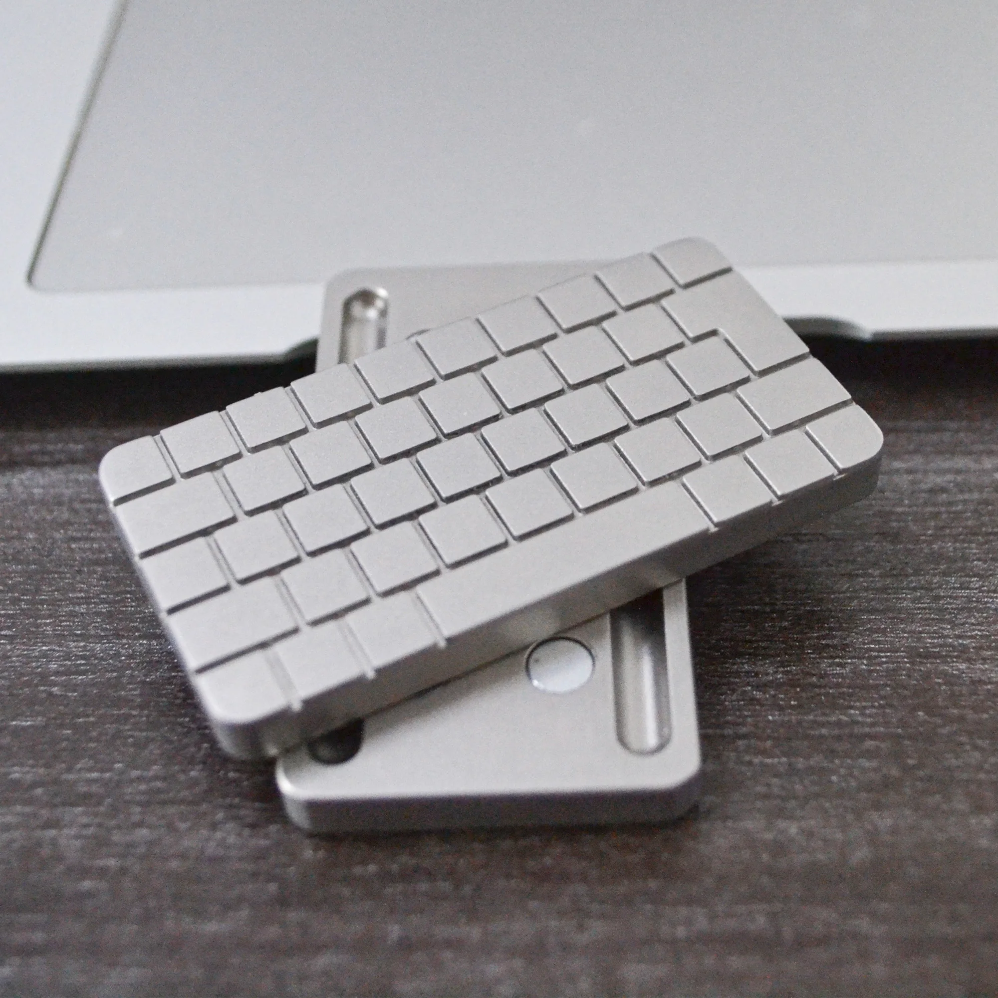 

Stainless Steel Fidget Slider for Adult, Funny Keyboard, Haptic Coin, EDC Stress Relief Toys