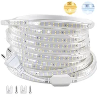 Bande lumineuse Led 220V, 1-30m, avec prise ue 2835, Flexible, étanche, pour la maison, la cuisine, l'extérieur, décoration de jardin 1