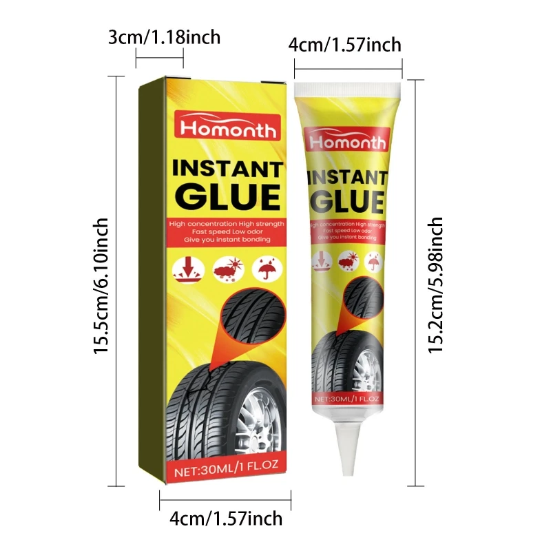 

Clear Tire Repair Glues Rubber Adhesive for Bonding Rubber and Rubber