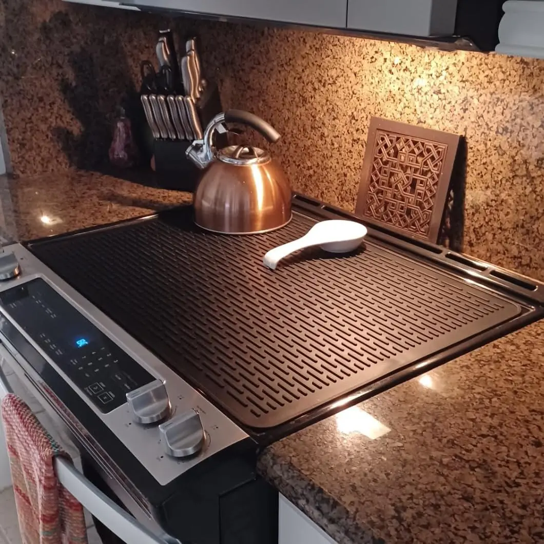 Coperture In Vetro Per Forni Copri Fornelli Resistente Al Calore - 52x60 Cm, Protettore Per Piani Cottura In Vetro O Elettrici Copertura Resistente Calore 550°F