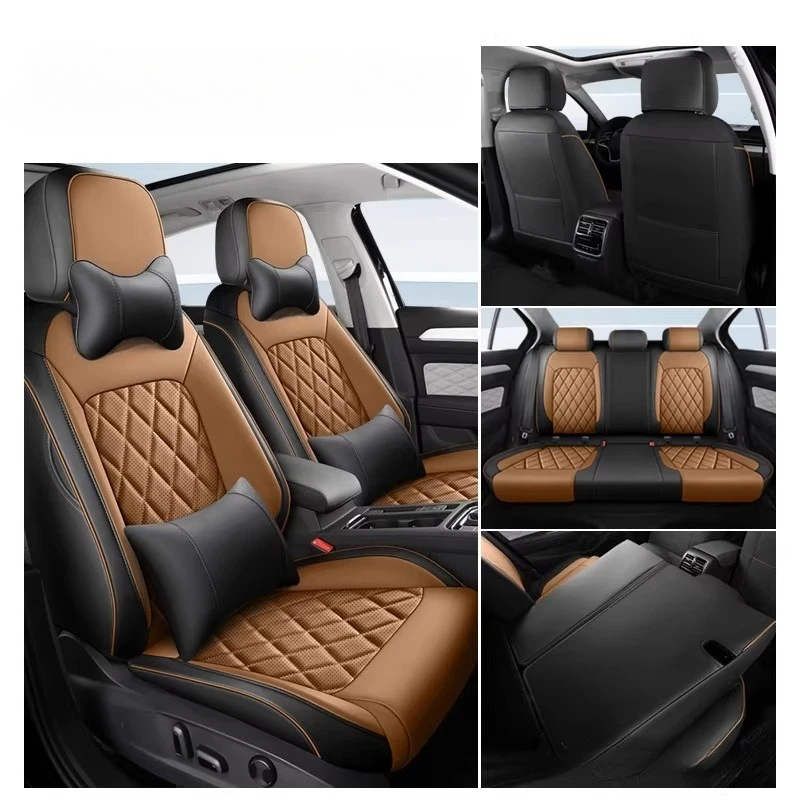 GAC GS8 2025 5인승 해치백용 맞춤형 풀세트 카시트 커버 - 방수 레자렛 자동차 부품
