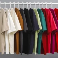 High Weight Gsm 600g Heavyweight Thickened Cotton T-shirt Short Sleeve Men's Summer Half Sleeve Tees Round Neck Underlay