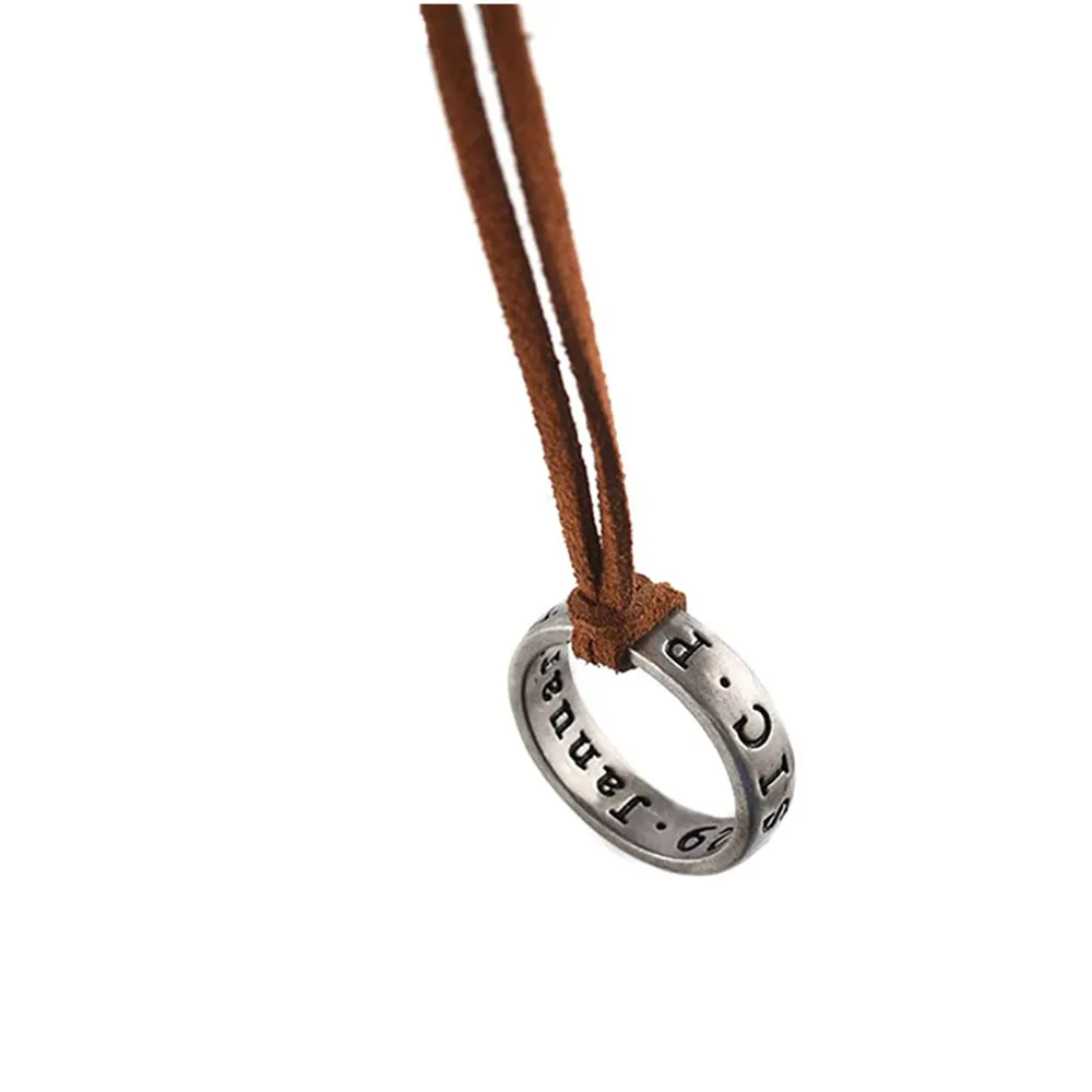 Uncharted 4 Necklace Nathan Drake Ring Necklace Men Uncharted Nathan Drake Costume Cosplay Jewelry