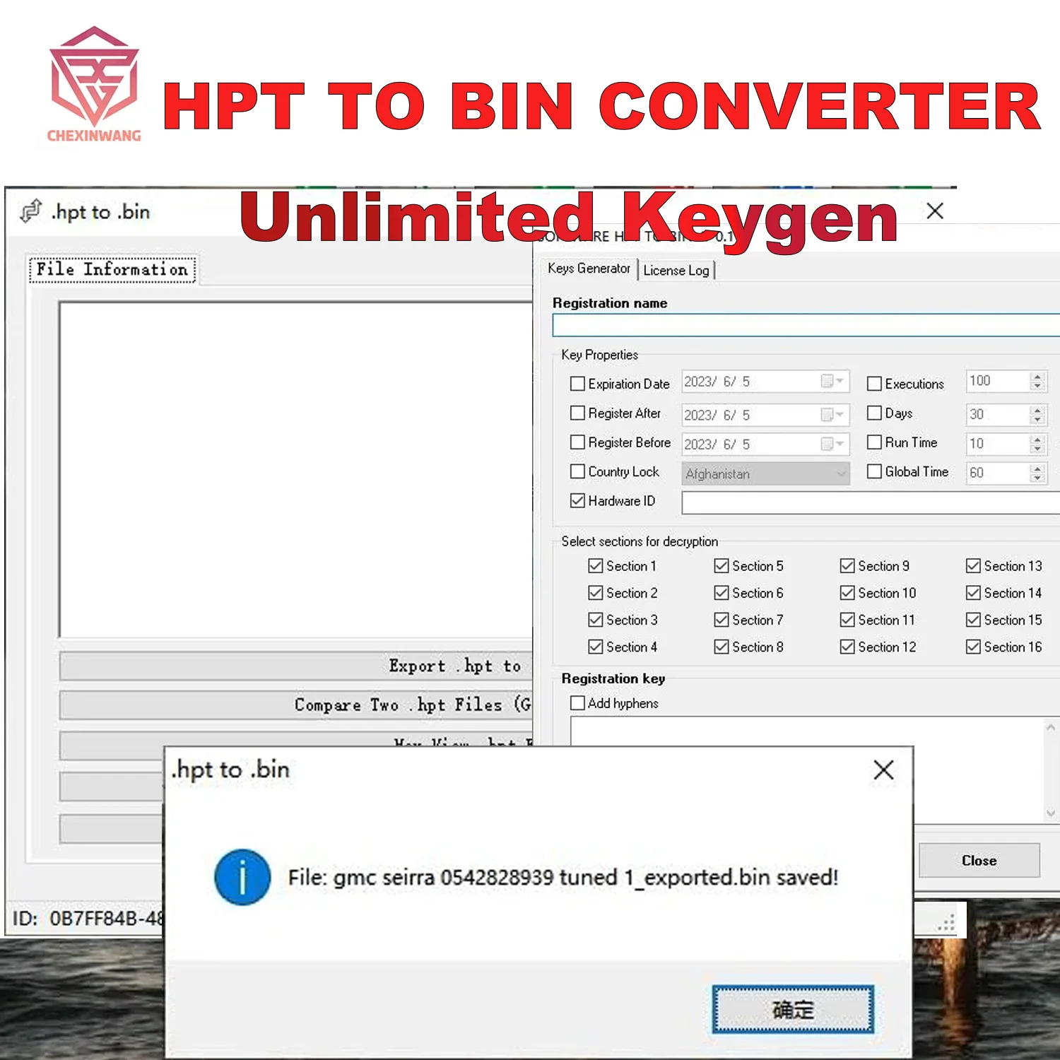

HPT TO BIN CONVERTER With Unlimited Keygen Compare Genuine and Modified Files Unlock Hpt Raw Edit for Multiple Computers