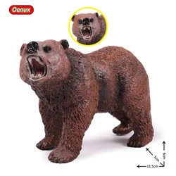 Wild Forest Animal Figurines Set - Black Bear, Wombat, and Raccoon  - Educational Toy & Home Decor (Bear figures)
