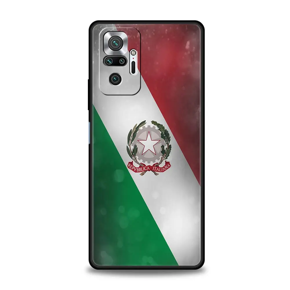Italian Flag-Themed Black Phone Case
