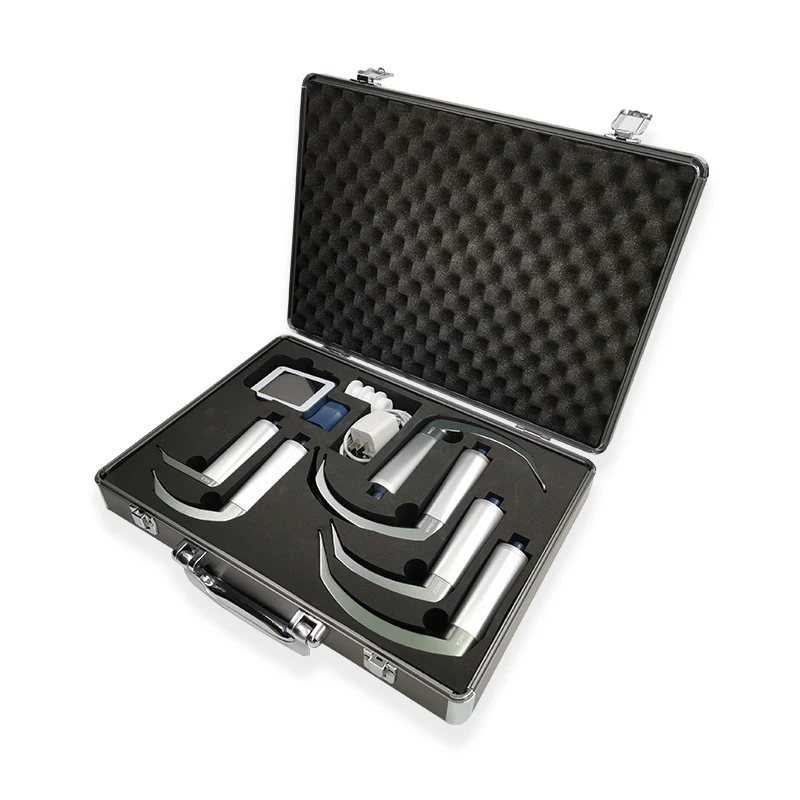 

BESDATA Popular Portable Reusable Video Laryngoscope USB EMS Videolaringoscopio with 6 Metal Handheld Stainless Steel Blades