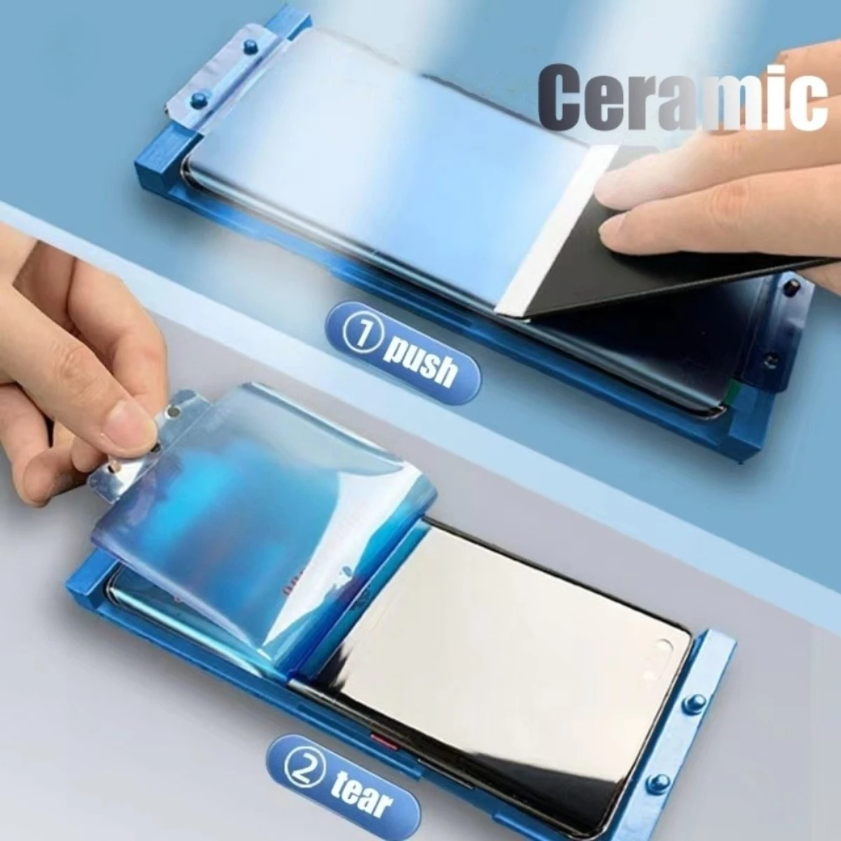 3-Piece Ceramic Screen Protector Set with Installation Kit - Durable and Not Tempered Glass