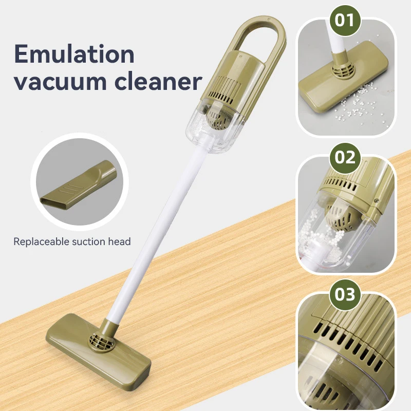 Kids Simulated Life Cleaning Toys Children's Pretend Play Cleaning Set and Sanitation Simulation Broom Vacuum Cleaner Tool Toy 4