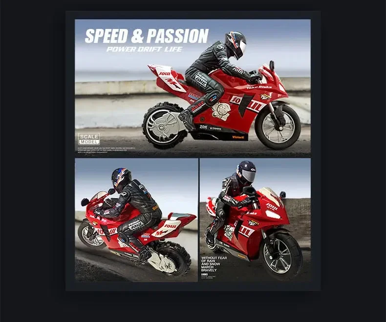 New 1:6 2.4G High Speed RC Motorcycles Toys Self-balancing