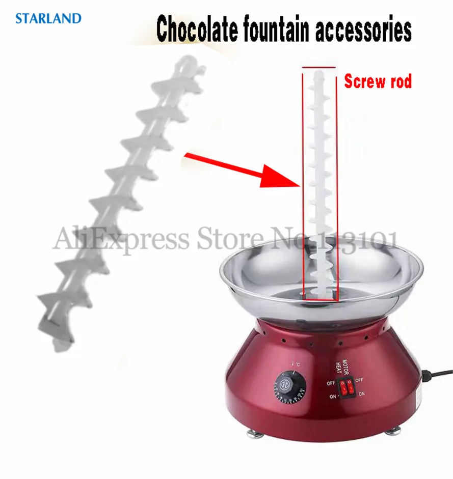 Eixo Rotativo Haste de Rotação do Eixo de Rosca para Camadas Acessórios Fonte de Chocolate