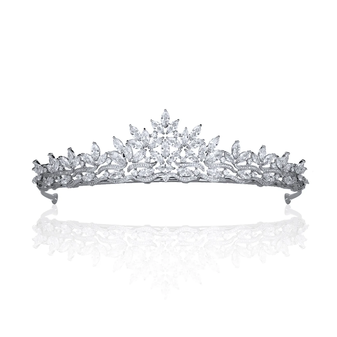

Cubic Zirconia Classic Tiara for Bridal,Crystal Princess Tiaras Diadem for Girl,Prom,Party Head Jewelry crystal headband