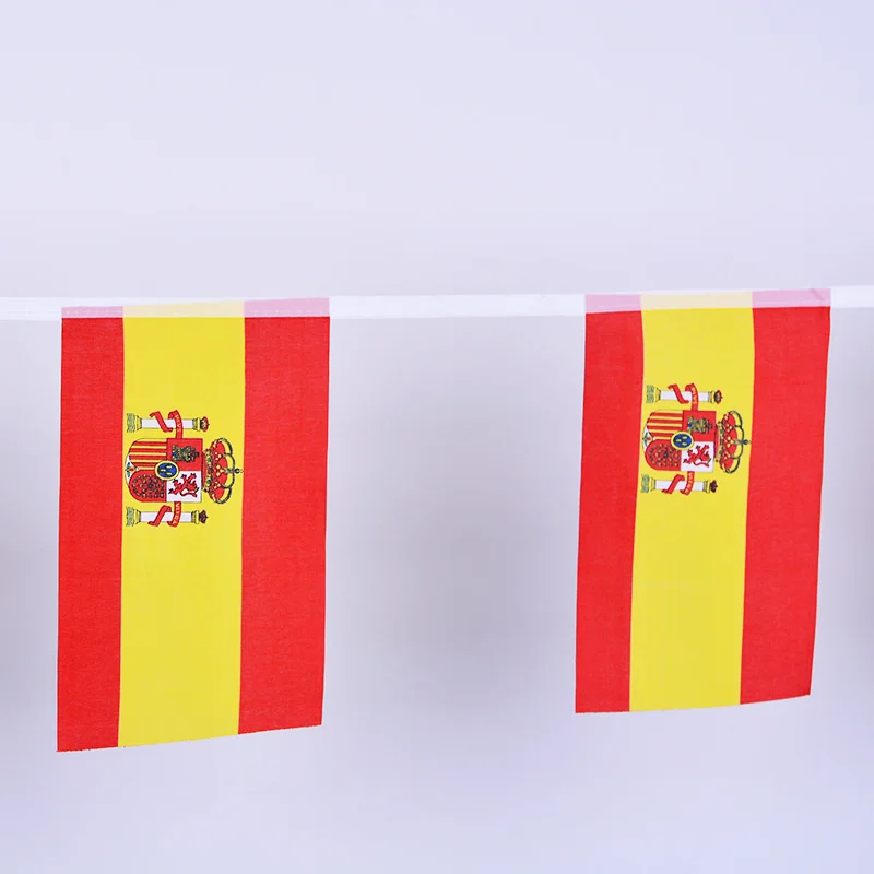 Lot De 20 Mini Drapeaux Espagne 14x21cm - Fanions Main événements Sportifs - Décoration Festive