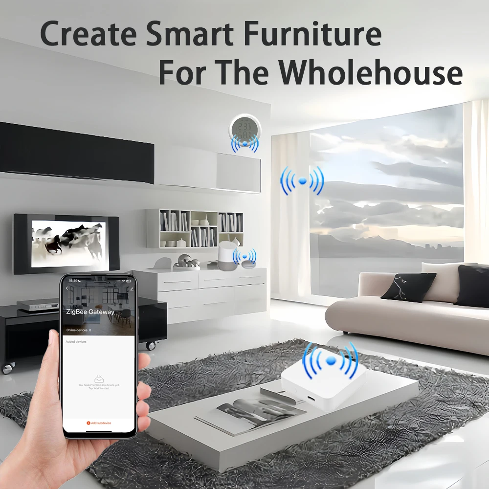 Tuya ZigBee 3.0 Gateway Hub Smart Home Wireless Bridge Smart Life APP Remote Control Automation Device Works with Alexa Google zigbee gateway smart gateway