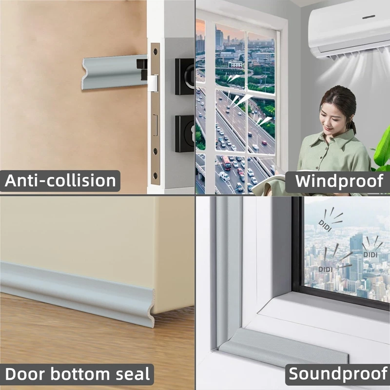 Door Seal Strip Sealing Strip Tape Window Seal Strip Sealing Tape Sealing Strip Rubber Seal Strip Rubber Door Weatherstripping Door Weatherstripping Door Draft Stopper Silicone Seal Strip Door Windows Seal Strip Self Adhesive Waterproof Dustproof Sealing Tape Insect Noise Wind Stopper Weather Stripping
