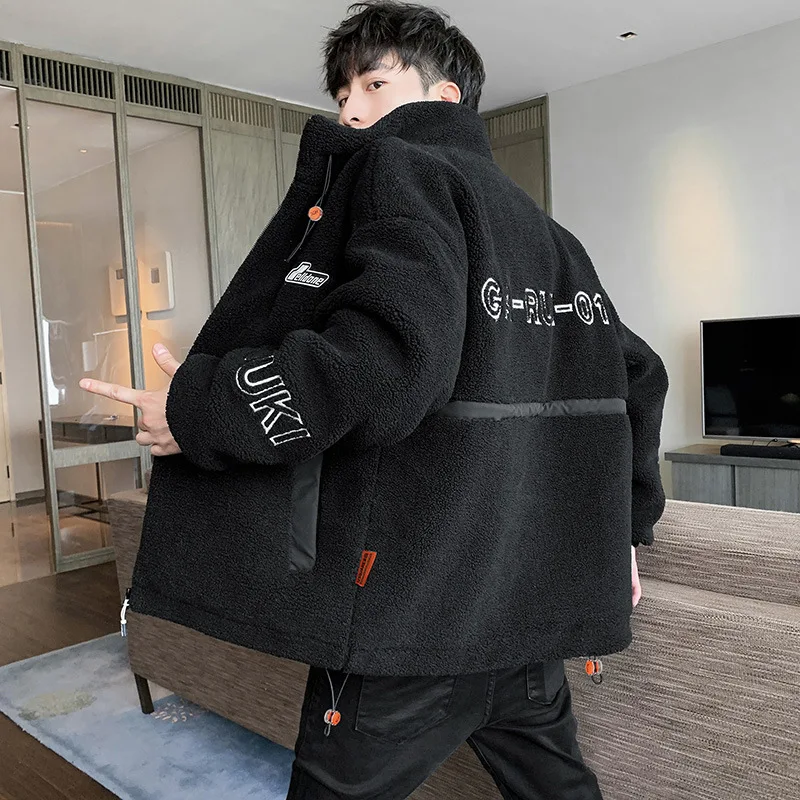 Cotton-padded jacket coat in autumn and winter, stand-up collar velvet padded cold-proof warm coat winter jackets