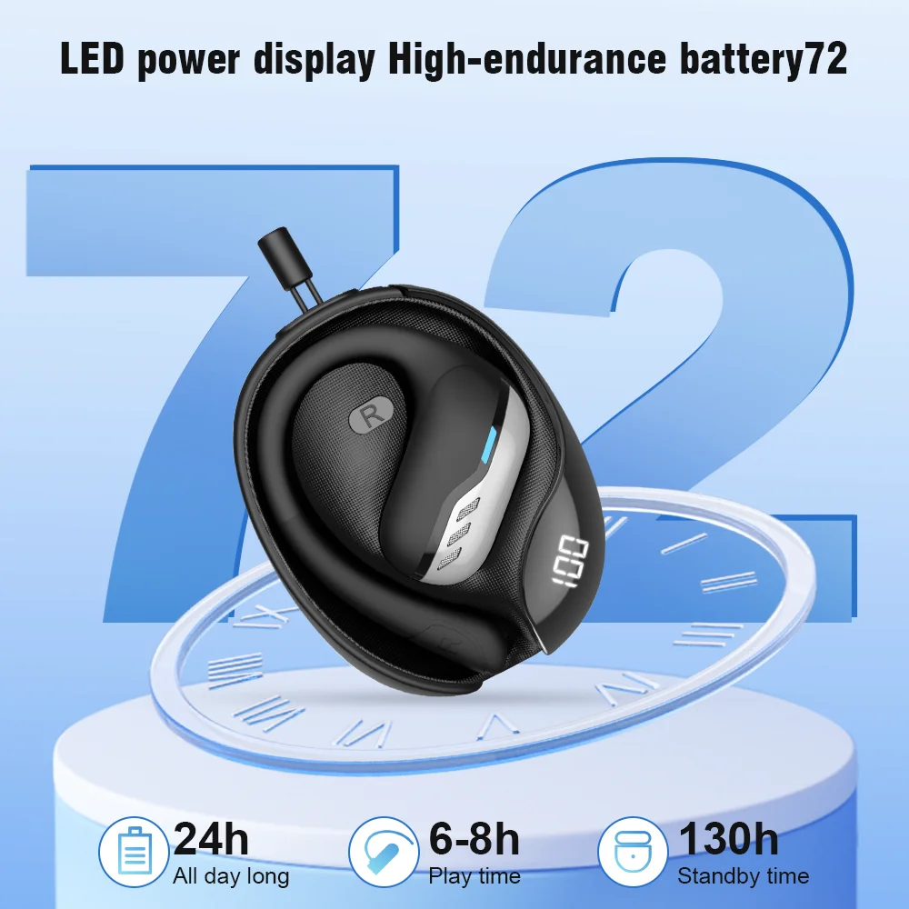 Waterproof Bluetooth Earbuds with AI Translator and Mic