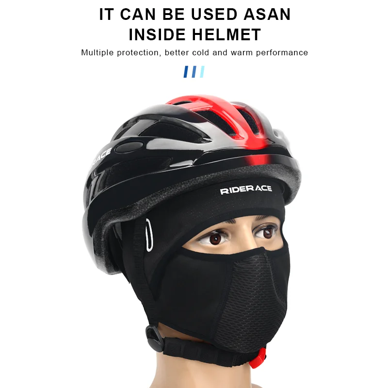 Cycling Face Mask With Glasses Hole Sun Protection Windproof Dustproof Balaclava Bike Full Face Cap Fleece Thermal Helmet Liner 6