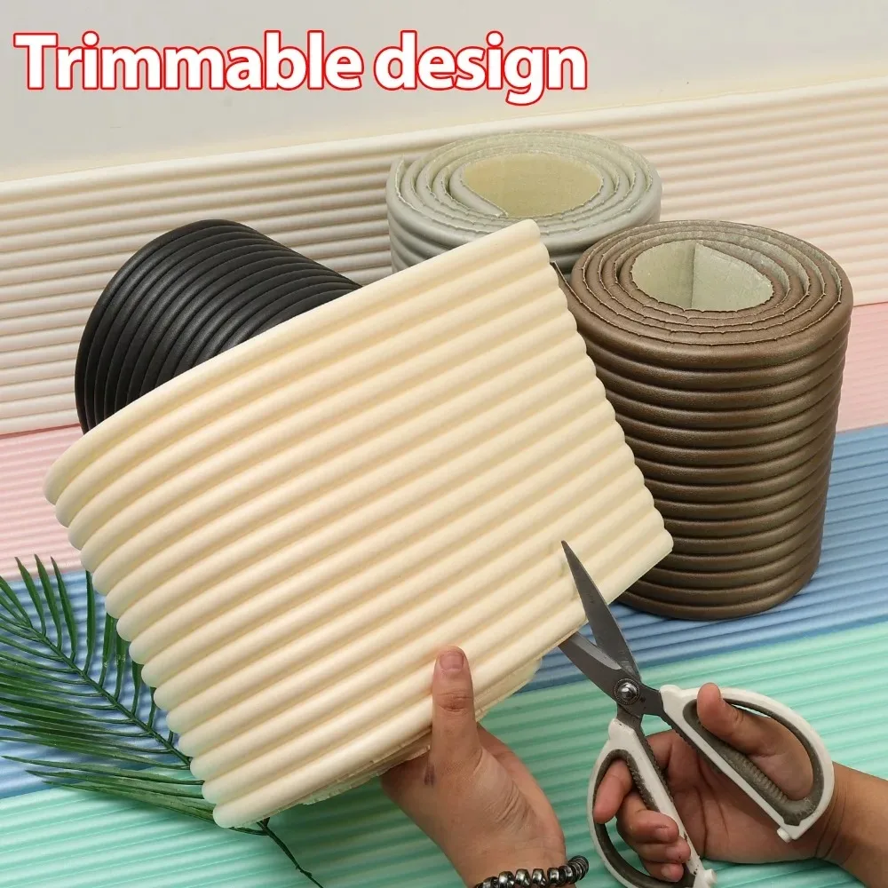 10/2M Anti-collision Strip Multifunctional 3D Wall Stickers Baby Safety Soft Padding for Door Corner Furniture Edge Protection 5