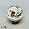 Peculiar Geode Moss Agate Ball Home Room Decoration Natural Gem Crystal Feng Shui Yoga Chakra Stone Healing Mineral Specimen 5