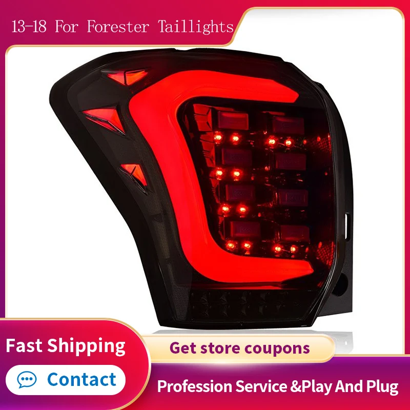 Car Styling Taillights for Subaru Forester 2013 2018 LED Tail Light DRL