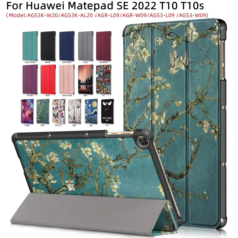 

Case Huawei Matepad T10S 10.1" AGS3-L09/AGS3-W09 Stand Case For Huawei Matepad T10 9.7" AGR-L09 MatePad SE 10.1 2022 AGS3K-W20
