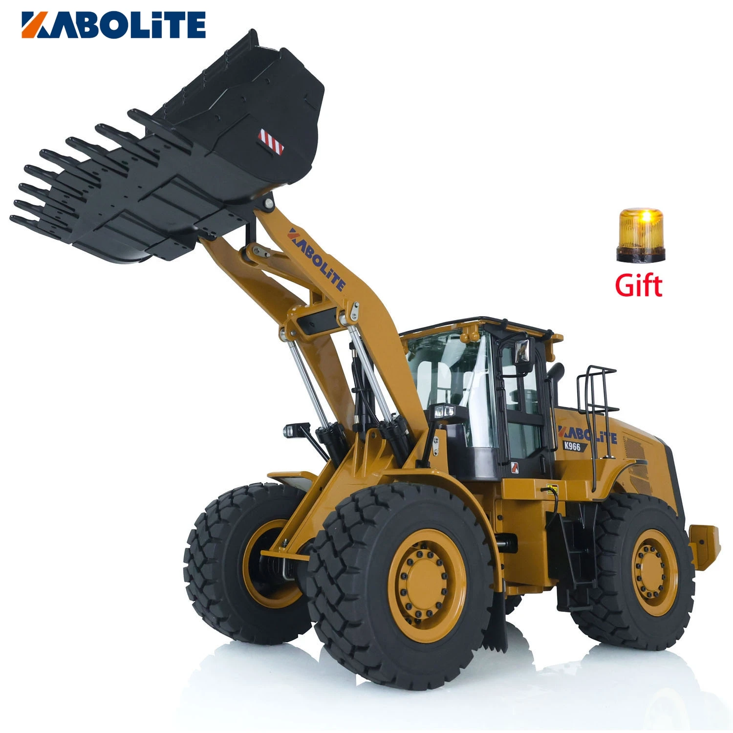 Kabolite 1/16 Scale Metal Alloy Hydrulic Loader K966 RTR RC Loader Model Assembled Painted Light Toys Gifts Car TH19405 4