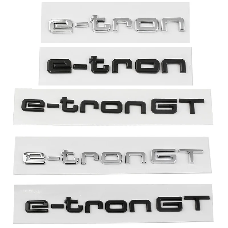 Car Stickers car stickers 3D ABS e-tron GT Letters Car Badge Emblem Decal Sticker For Audi Electric Q2 Q5 Q7 Q8 55 Quattro Styling Accessories