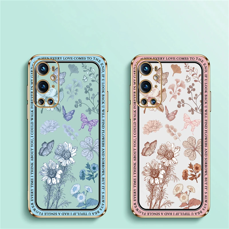 Luxurious Silicone Case with Plated Floral Design
