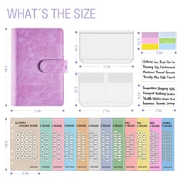 2024 Deluxe A6 Budget Binder with 8 Zipper Envelopes - Cash Savings Organizer Wallet - A6 (Purple)
