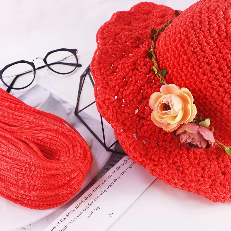 180m raffia Yarn paper Grass for Knitting and Crochet handmade diy straw  hat bag Doll slippers