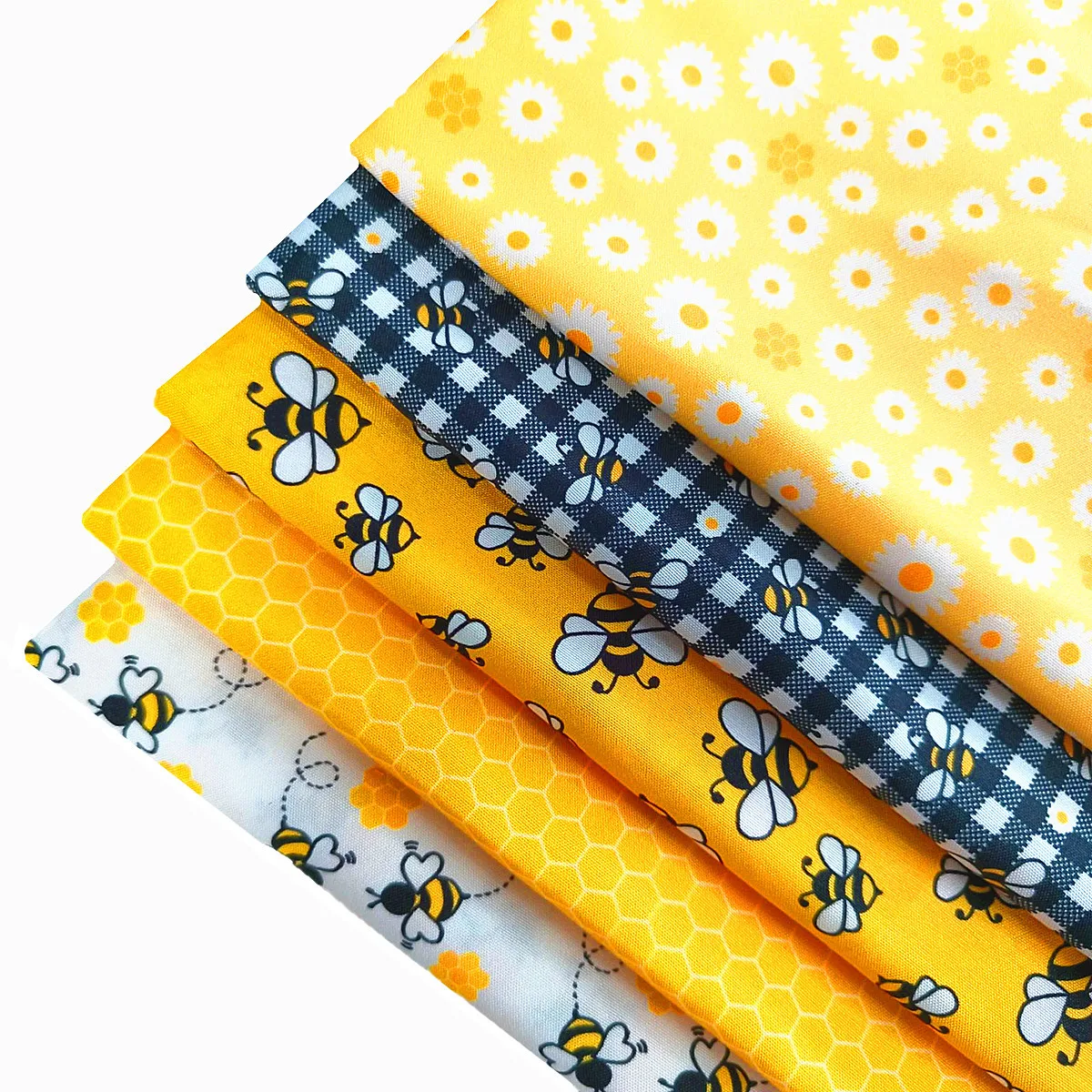 5pcs Fabric, Printed Fabric,  PreCut Fabric; Sewing Supplies For Patchwork Sewing And DIY Clothing Crafts - 4