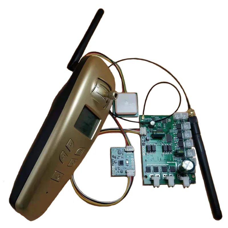 1Set RC Bait Boat 2.4G GPS Remote Controller Transimitter 12V Receiver Kit 500m Controling Distance DIY Modification Parts