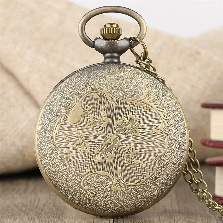 "TO MY SON" The Lion King Cover Pendant Quartz Pocket Watch Bronze Necklace Gift For Boys