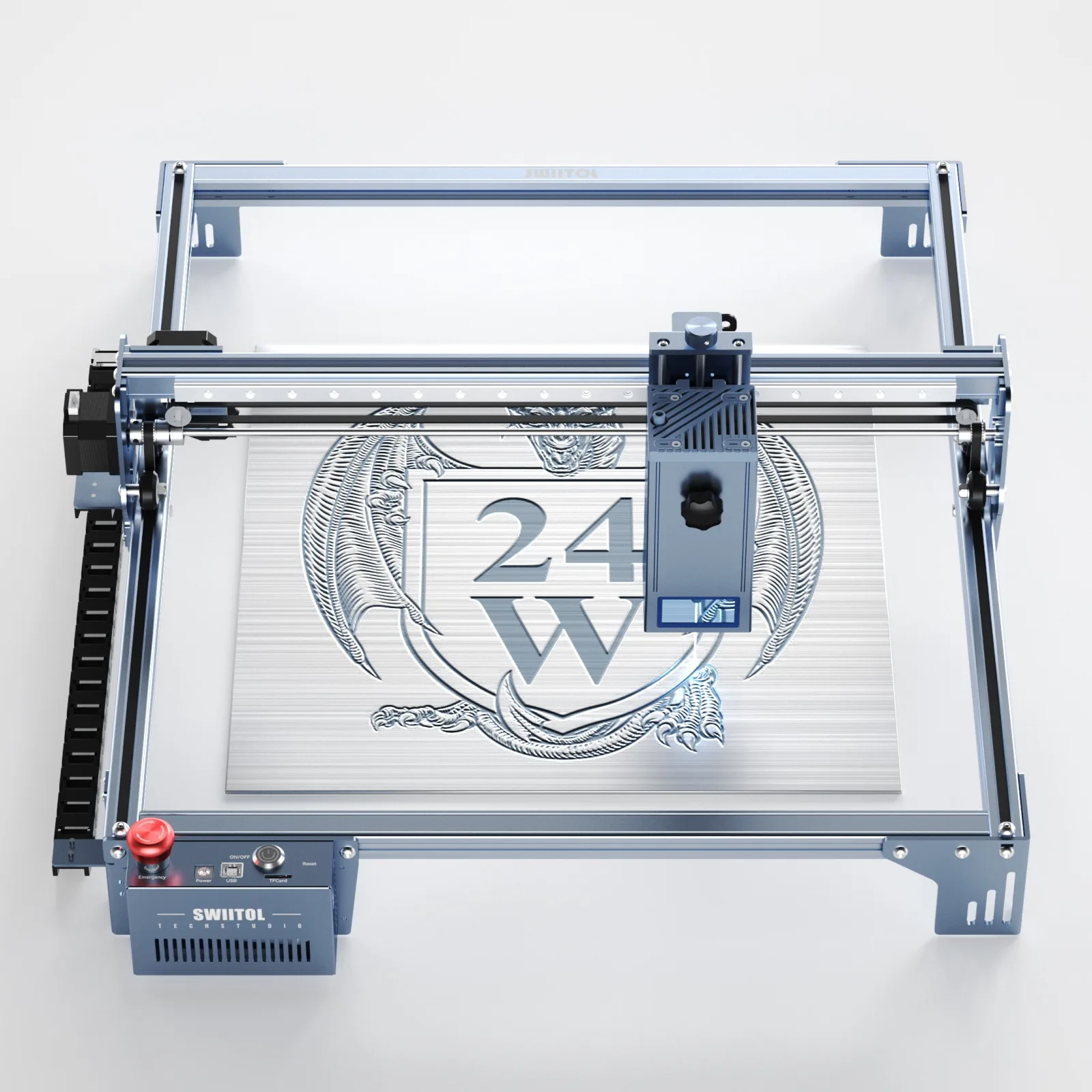 Grabador láser Swiitol C24 Pro 24W 0,01mm láser de alta precisión 400*400mm área de trabajo máquina cortadora de grabado láser de alta velocidad