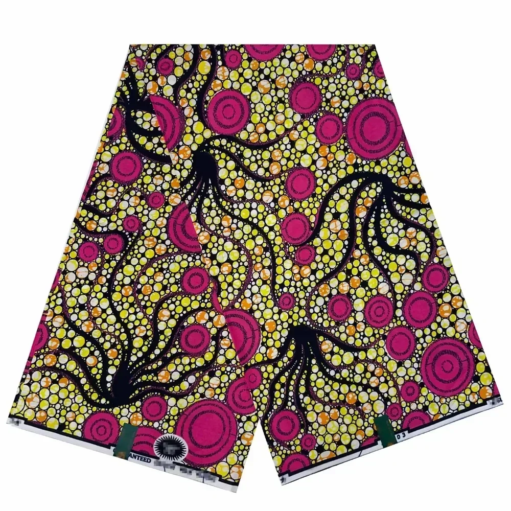 2024 6 Yards 100% Cotton Veritable Wax Pagne African Super Real Holland Wax VL Original Batik Lace Dress Dutch Loincloth 3