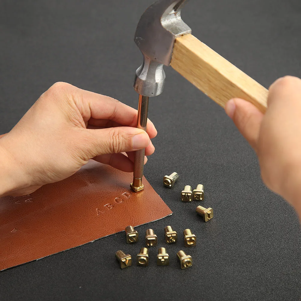 6mm Letter Stamping Set Carbon Steel Punch Gold Alphabet Stamper Metals Wood Leather Tools Leather Stamping Handicraft