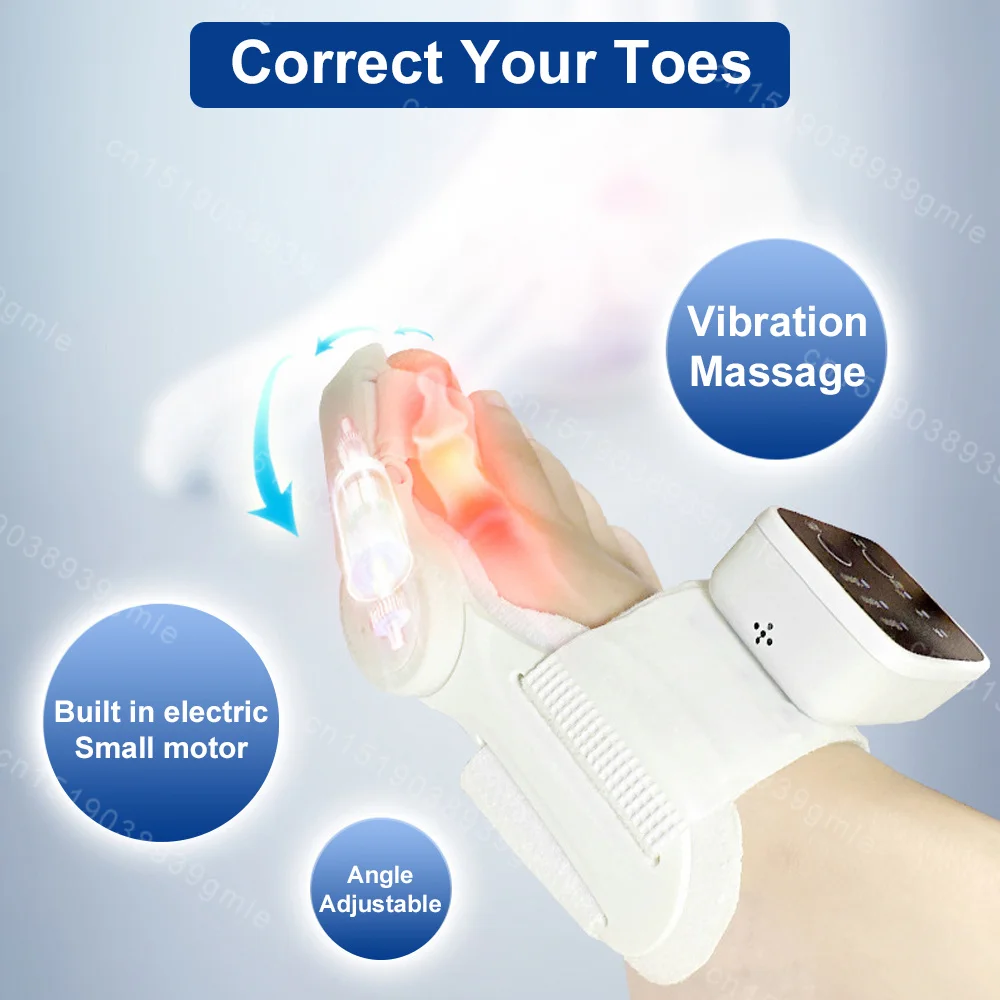 Electric Hallux Valgus Bunion Corrector Vibration Massage Painless Correction Easily Improve Toe Corrector Straighten Adjustable