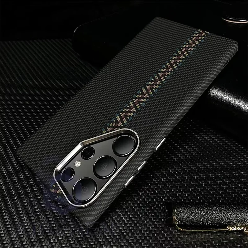 Trendy Retro MagSafe Carbon Magnetic Phone Case – Shockproof Hard PC Wireless Charging Cover