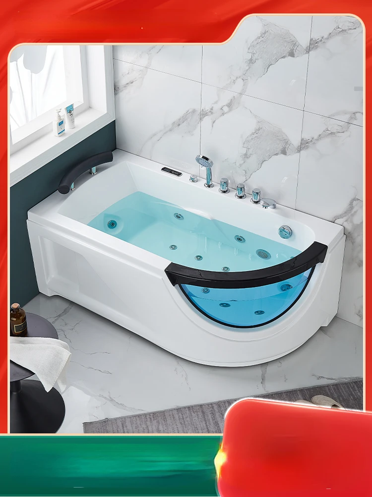 

Bathtub Bathroom Small Apartment Deep Bubble Small Bath Tub Acrylic Internet Celebrity Massage Bathtub