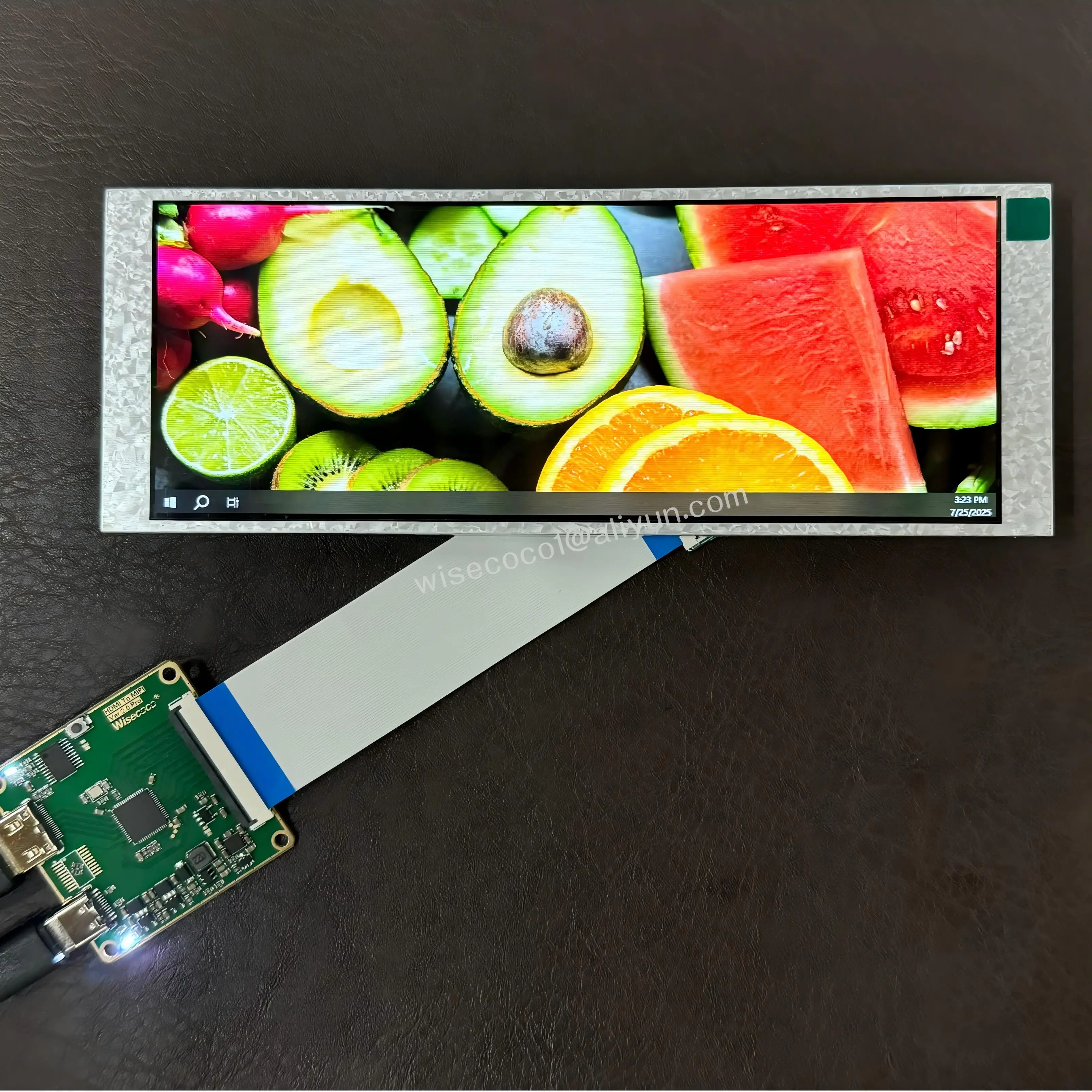 6.86インチ 1280x480 IPSバーディスプレイ 500nit高輝度 40ピンMIPI PC